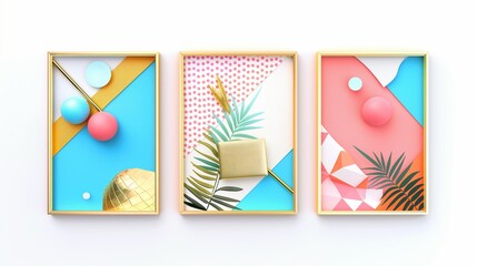 abstract background poster decoration set frame