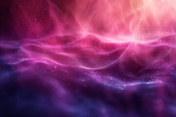 Wall Mural - Abstract Pink and Purple Wavy Background With Glowing Lights