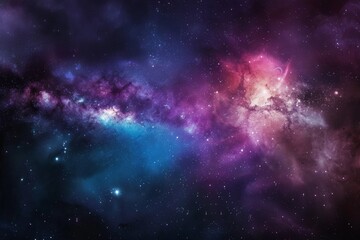 Wall Mural - colorful cosmic galaxy with twinkling stars and nebula clouds