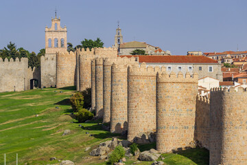 Canvas Print - Medieval Walls in Avila, UNESCO site, Castile and Leon, Spain