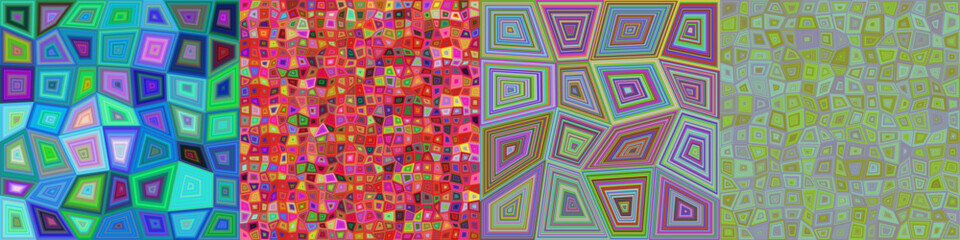 Poster - Abstract rectangle polygon background set
