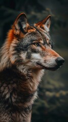 Sticker - A wolf is staring at the camera with its mouth open