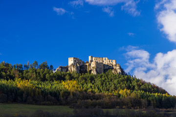 Poster - Lietava castle (Lietavsky hrad), Zilina region, Slovakia