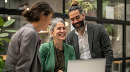 Poster - the colleagues in discussion