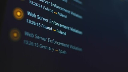 Cyber attacks real-time information about the time and target country