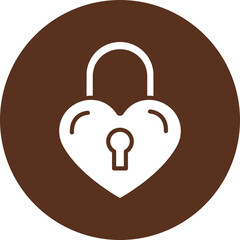 Sticker - Heat Lock Vector Glyph Circle Icon