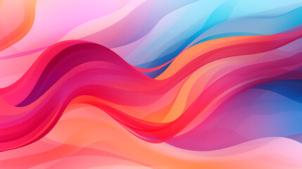 Wall Mural - Vibrant Flowing Abstract Colors