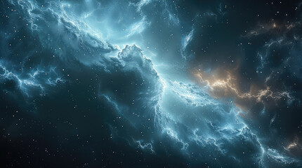 Aufkleber - Abstract Data Nebula. Generative AI.