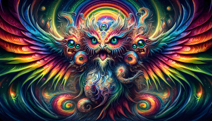  Colorful psychodelic animal chybrid