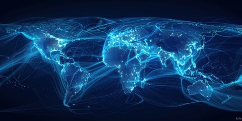 Poster - global network connections: a visual representation of interconnectedness
