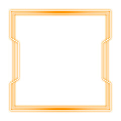 Wall Mural - orange square frame and light neon