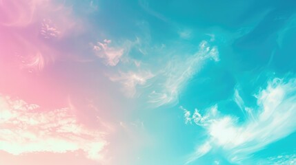 Gradient colorful background with clear blue sky