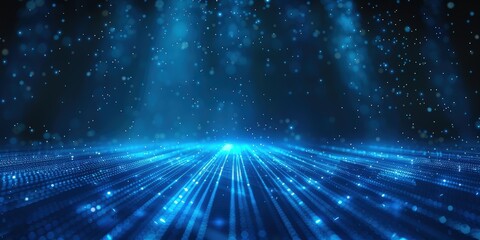 Poster - abstract blue digital background