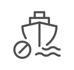 Wall Mural - Ship management related icon outline and linear vector.
