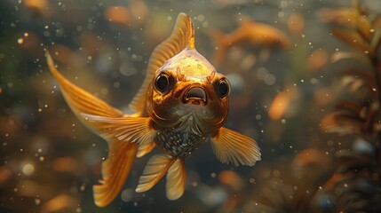 Wall Mural - fish in aquarium HD 8K wallpaper Stock Photographic Image  