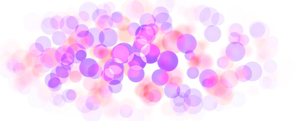 Wall Mural - Bokeh circles glowing flare on transparent backgrounds png