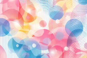 Poster - Minimalist vector pattern with delicate geometric shapes in pastel tones,