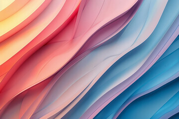 Poster - Soft pastel vector pattern with thin and elegant geometric lines, minimalist style,