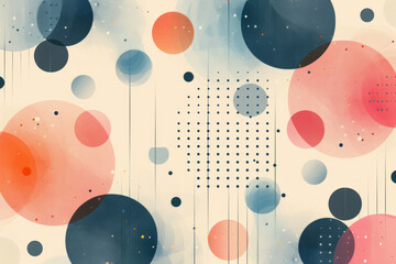 Poster - Subtle geometric vector pattern in pastel tones, with a minimalist aesthetic,