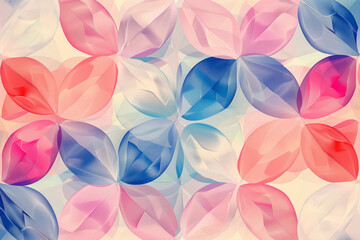 Poster - Delicate geometric vector pattern in pastel tones, minimalistic and elegant,