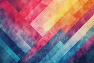 Poster - Vector pattern with fine geometric lines in pastel colors, minimalist approach,