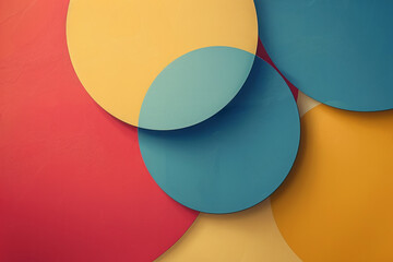 Poster - Minimalist pastel design with thin geometric patterns in vector format,