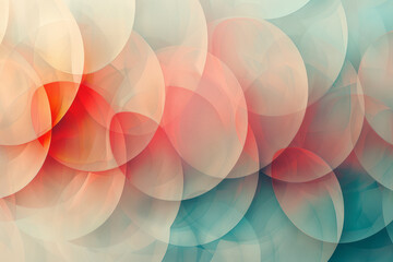 Poster - Delicate and thin geometric shapes in pastel tones, creating a minimalist vector pattern,