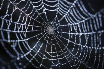 capture the intricate symmetry of a spider's web, each strand a masterpiece of natural architecture 