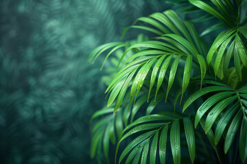 Poster - Close-up banner with green palm and world's best winner,