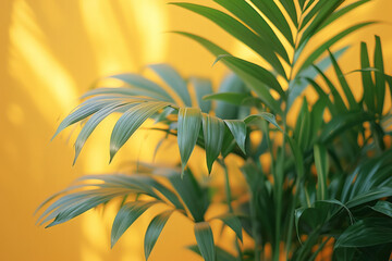 Poster - Banner with green palm, best winner in the world, close-up, aesthetically pleasing,