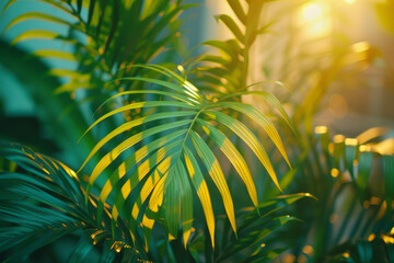 Poster - Close-up of a banner with a green palm, best winner in the world, ultra-high resolution, aesthetically pleasing,