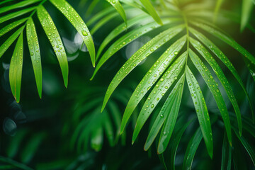 Poster - Close-up of a green palm banner, best winner in the world, ultra-high definition, visually attractive,