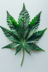 Poster - Photorealistic marijuana leaf with oil extract, intricate details, bright colors,