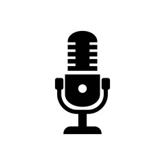 Microphone icon isolated vector illustration.