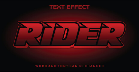Wall Mural - Rider editable text effect
