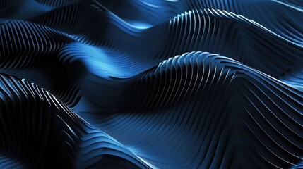 Poster - Diagonal background featuring abstract blue and black light pattern with gradient, embodying a clean and modern soft tech aesthetic.
