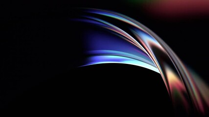 Fototapete - Abstract animation, background with color refraction effect, 4k seamless looped video, 3d render