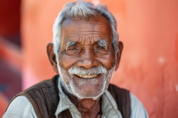 Sticker - Elderly senior man smiling happy 