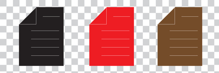 Wall Mural - paper documents icons. line symbol. file icon. folded written paper. line icon - stock vector.