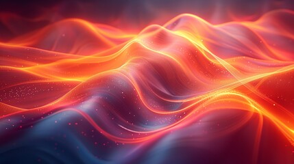 Wall Mural - Vivid abstract image showcasing the interaction of quantum electrons within advanced scientific technology, featuring bold colors and dynamic patterns that capture the essence of this fascinating