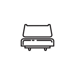 Poster - Lounge sofa icon outline room furniture. Editable icon.