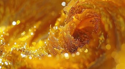 Wall Mural - close up of honey dripping