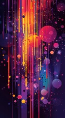 Wall Mural - Abstract background with vibrant colorful light and geometric patterns