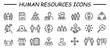 © Alexander - Set of icons related team, teamwork, co-workers, cooperation. Linear busines simple symbol collection. vector illustration.