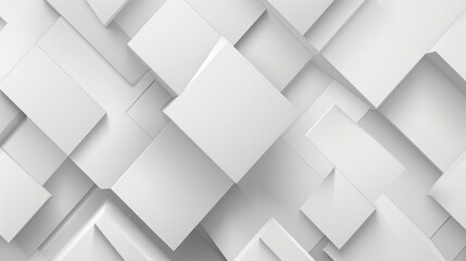 Poster - Abstract geometric pattern in white and grey hues, creating an elegant and contemporary background for visual content