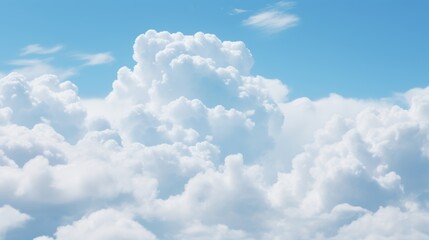 Poster - A close-up of clouds with a shallow depth of field, focusing on a specific cloud formation.