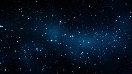 Poster - A close-up photo of a starry night sky, with the stars appearing as shimmering blue dots against a dark, velvety backdrop.