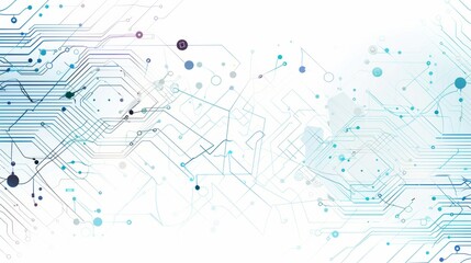 Poster - Microchip background. Abstract circuit, digital electronics scheme texture. Hardware motherboard, tech data modern pattern. Illustration microchip network, technical digital circuit.