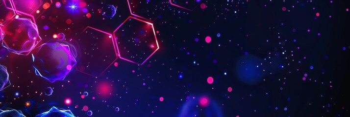 Poster - Medical and healthcare pattern innovation concept, illustration. Abstract geometric hexagons shape medicine and science background.