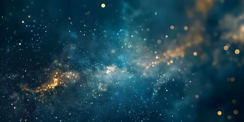 Wall Mural - starry cosmic background with glittering stardust and milky way galaxy. concept starry background, c